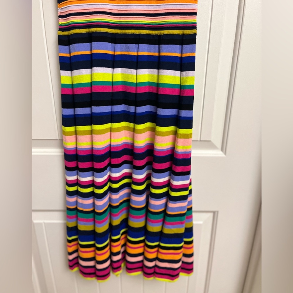 Milly Multicolor Striped Surplice Sleeveless Sweater Dress, size M - Picture 2 of 8